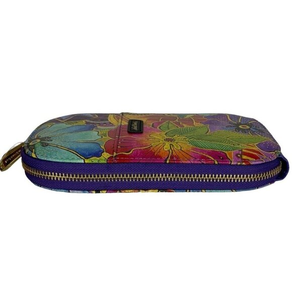 Monarque Signature Series Laurel Burch Blooming Florals Slim Crossbody Bag Purse - Picture 4 of 11